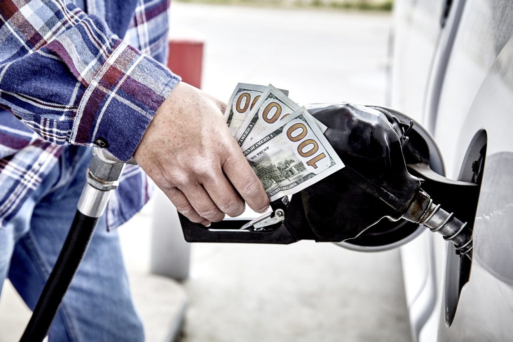 Rising gas prices visual